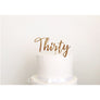 Thirty Acrylic Cake Topper - Aston Blue