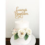 Custom Baptism Cake Topper - Aston Blue