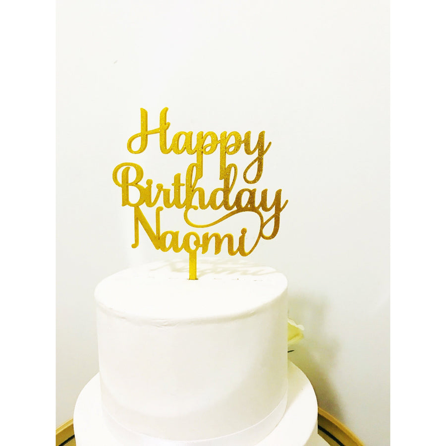 Happy Birthday Cake Topper - Aston Blue