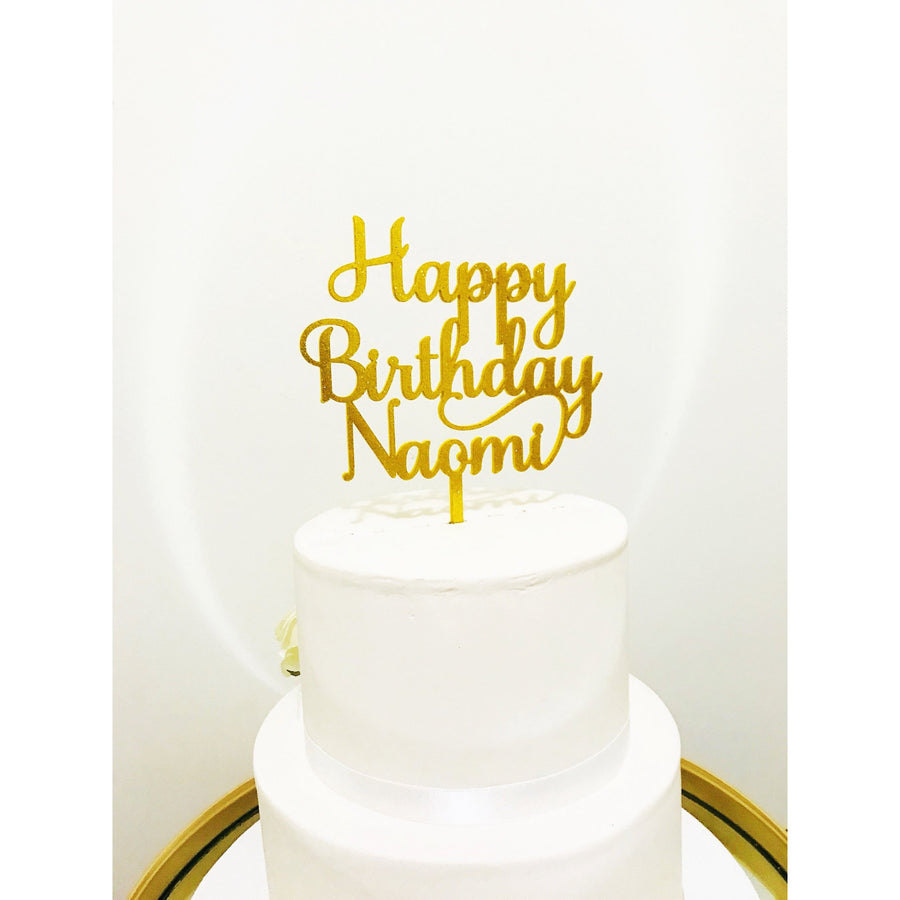Happy Birthday Cake Topper - Aston Blue