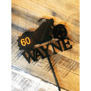 Harley Motor Bike Cake Topper - Aston Blue