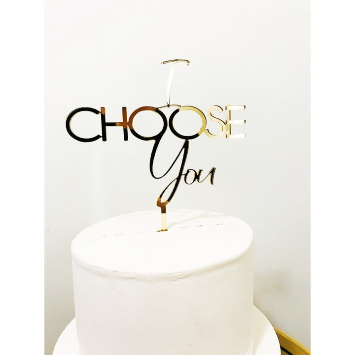 I choose you Cake Topper - Aston Blue