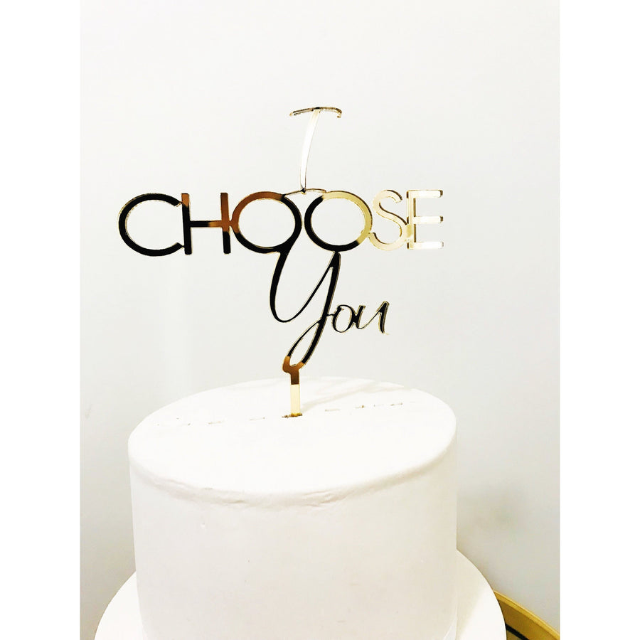 I choose you Cake Topper - Aston Blue