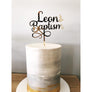 Custom Baptism Cake Topper - Aston Blue