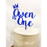 Personalised One Cake topper - Aston Blue