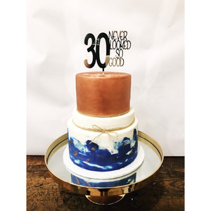30 Never Looked So Good Acrylic Cake Topper - Aston Blue