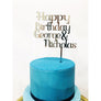 Happy Birthday Cake Topper - Aston Blue