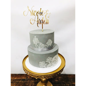 Personalised Wedding Cake Topper - Aston Blue