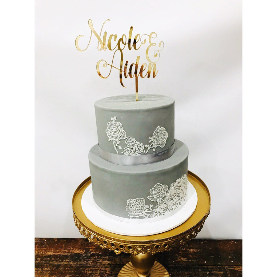 Personalised Wedding Cake Topper - Aston Blue