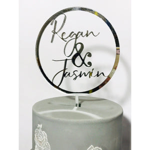 Personalised Wedding Cake Topper - Aston Blue
