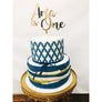 Personalised One Cake topper - Aston Blue