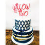 Personalised One Cake topper - Aston Blue