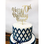 Custom Seventy Cake Topper - Aston Blue