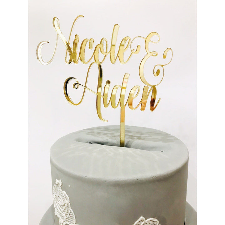 Personalised Wedding Cake Topper - Aston Blue
