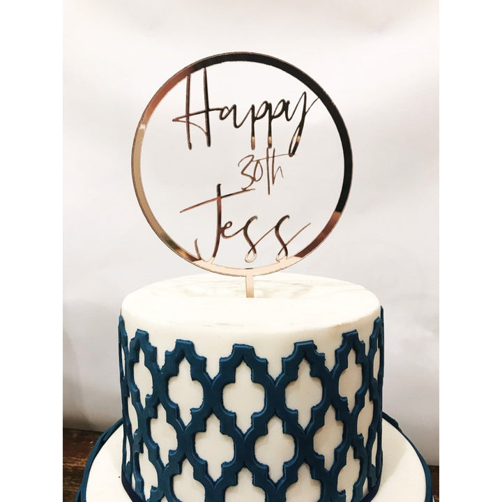 Personalised Cake topper - Aston Blue
