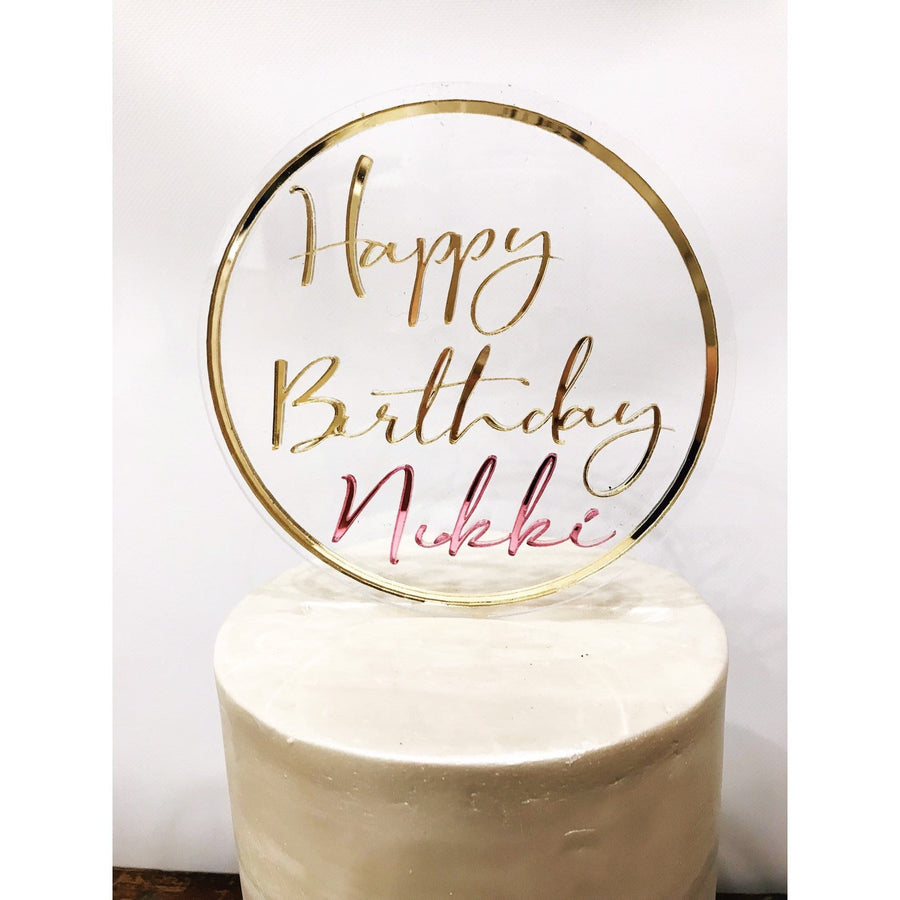 Personalised Cake topper - Aston Blue