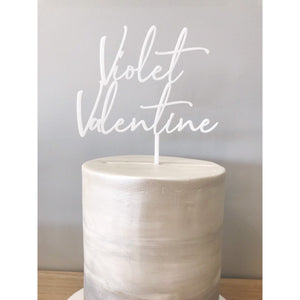 Personalised Acrylic Cake Topper - Aston Blue