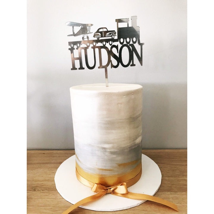 Train Cake Topper - Aston Blue