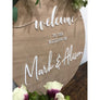 Personalised Wedding welcome Sign - Aston Blue