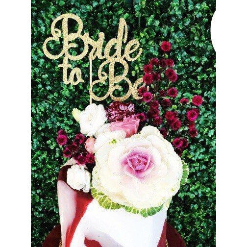 Custom Bride to Be Cake Topper - Aston Blue
