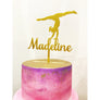 Personalised Gymnastics Acrylic Cake Topper - Aston Blue