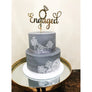 Engaged Acrylic Cake Topper - Aston Blue