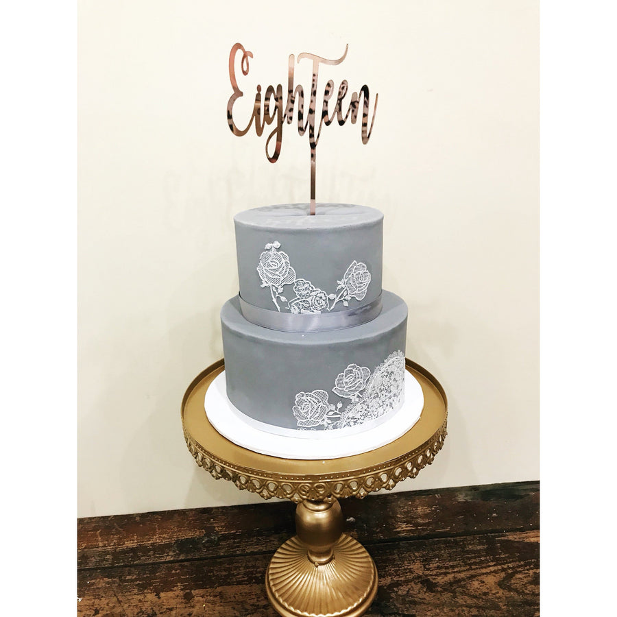 Eighteen Cake Topper - Aston Blue
