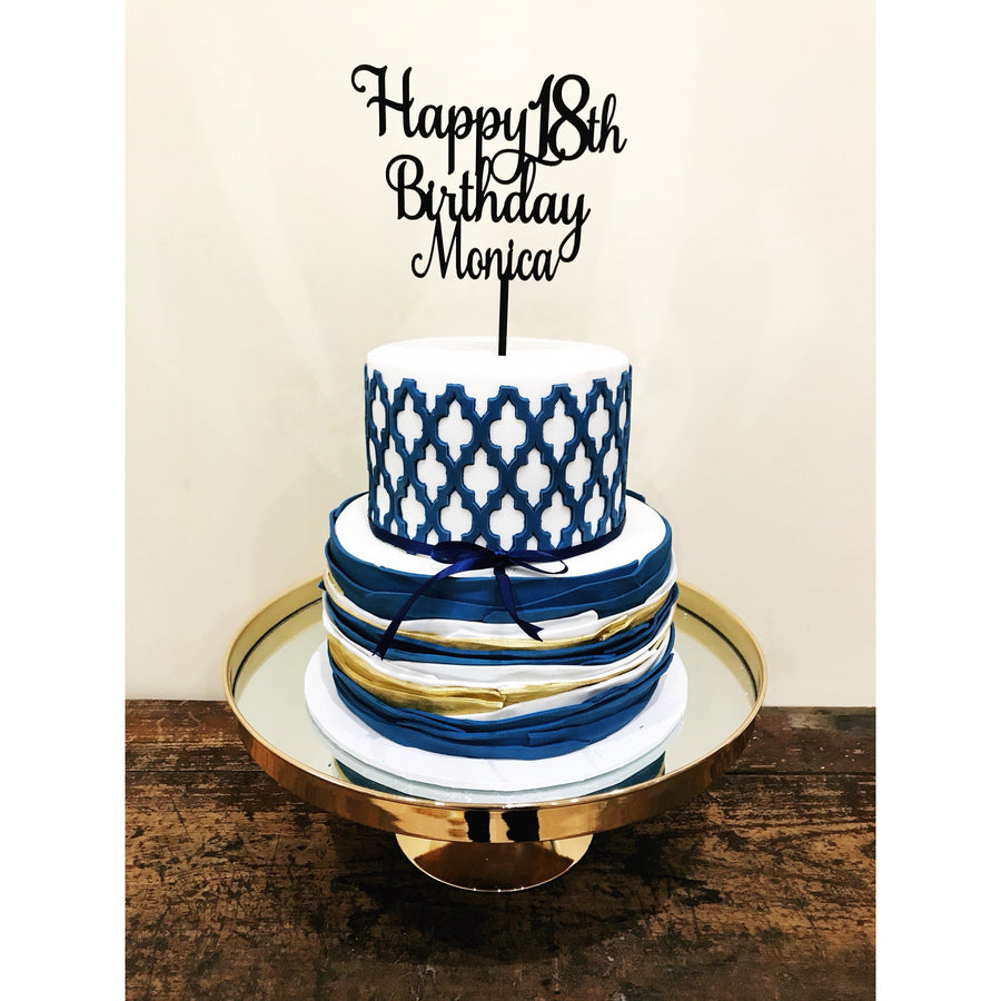 Eighteen Cake Topper - Aston Blue