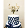 Twenty First Acrylic Cake Topper - Aston Blue