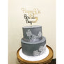 Personalised Thirty Acrylic Cake Topper - Aston Blue