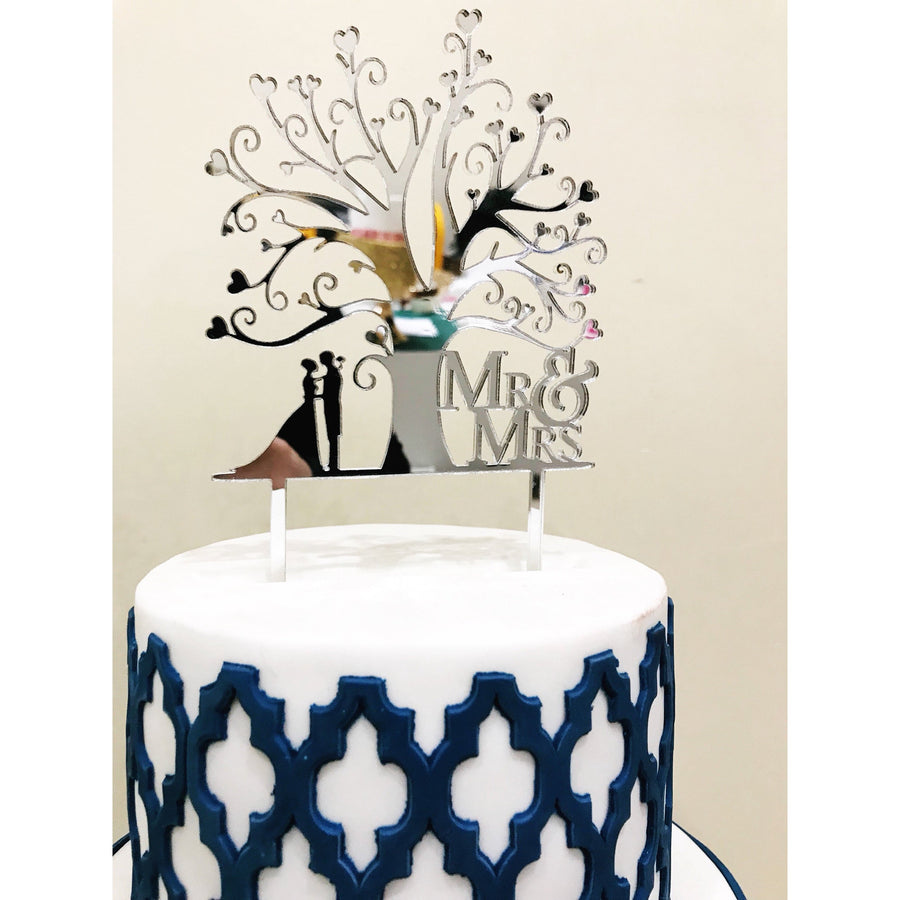 Mr and Mrs Cake Topper - Aston Blue