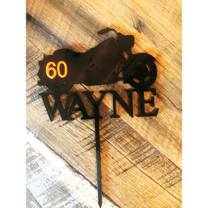 Harley Motor Bike Cake Topper - Aston Blue