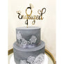 Engaged Acrylic Cake Topper - Aston Blue