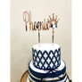Custom Crown Cake Topper - Aston Blue