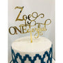 Onederful Acrylic Cake Topper - Aston Blue