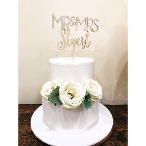 Mr and Mrs Cake Topper - Aston Blue