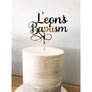 Custom Baptism Cake Topper - Aston Blue