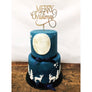 Merry Christmas Acrylic Cake Topper - Aston Blue