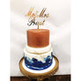 Mr and Mrs Cake Topper - Aston Blue