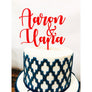 Personalised Wedding Cake Topper - Aston Blue