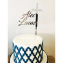 Custom Baptism Acrylic Cake Topper - Aston Blue