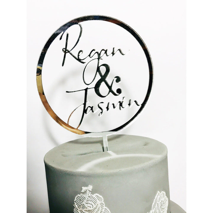 Personalised Wedding Cake Topper - Aston Blue