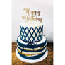 Happy Birthday Cake Topper - Aston Blue