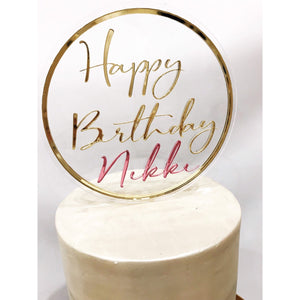 Personalised Cake topper - Aston Blue