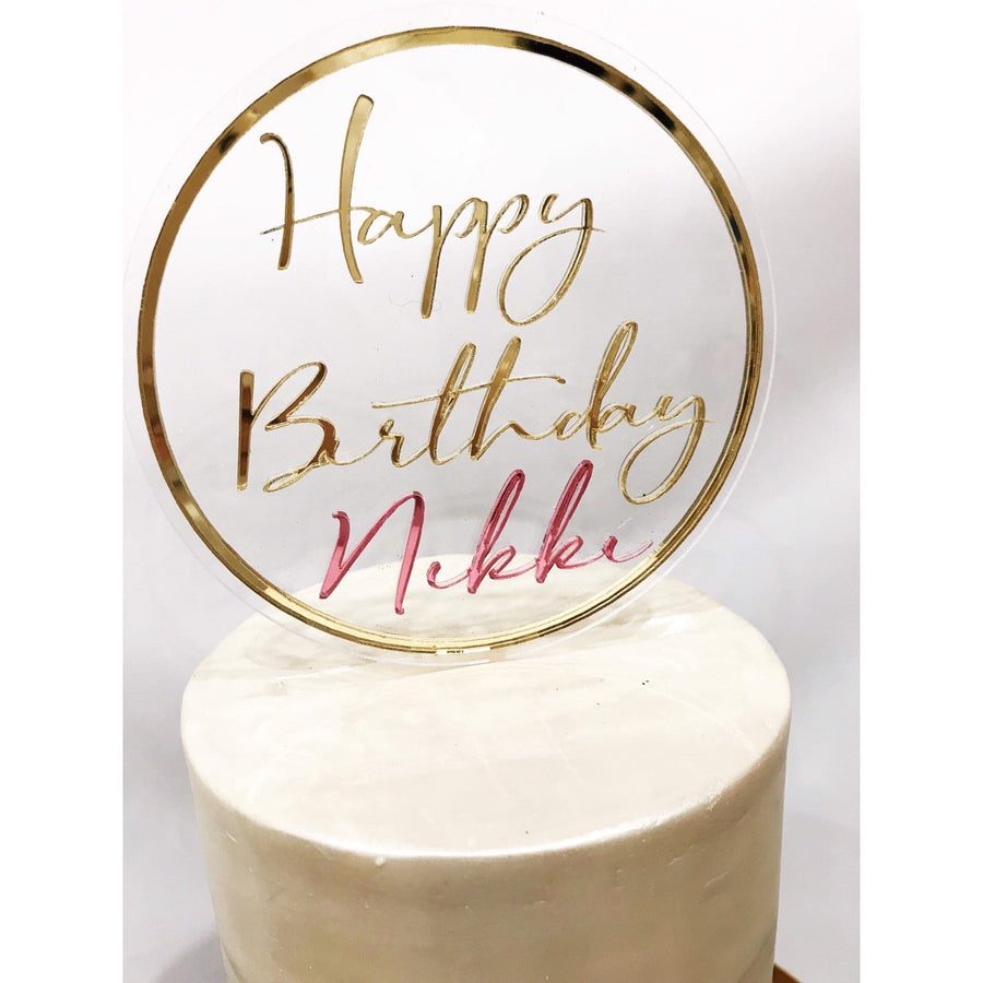 Personalised Cake topper - Aston Blue