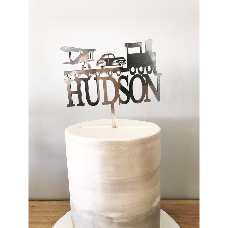 Train Cake Topper - Aston Blue