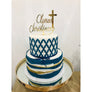 Christening Cake Topper - Aston Blue