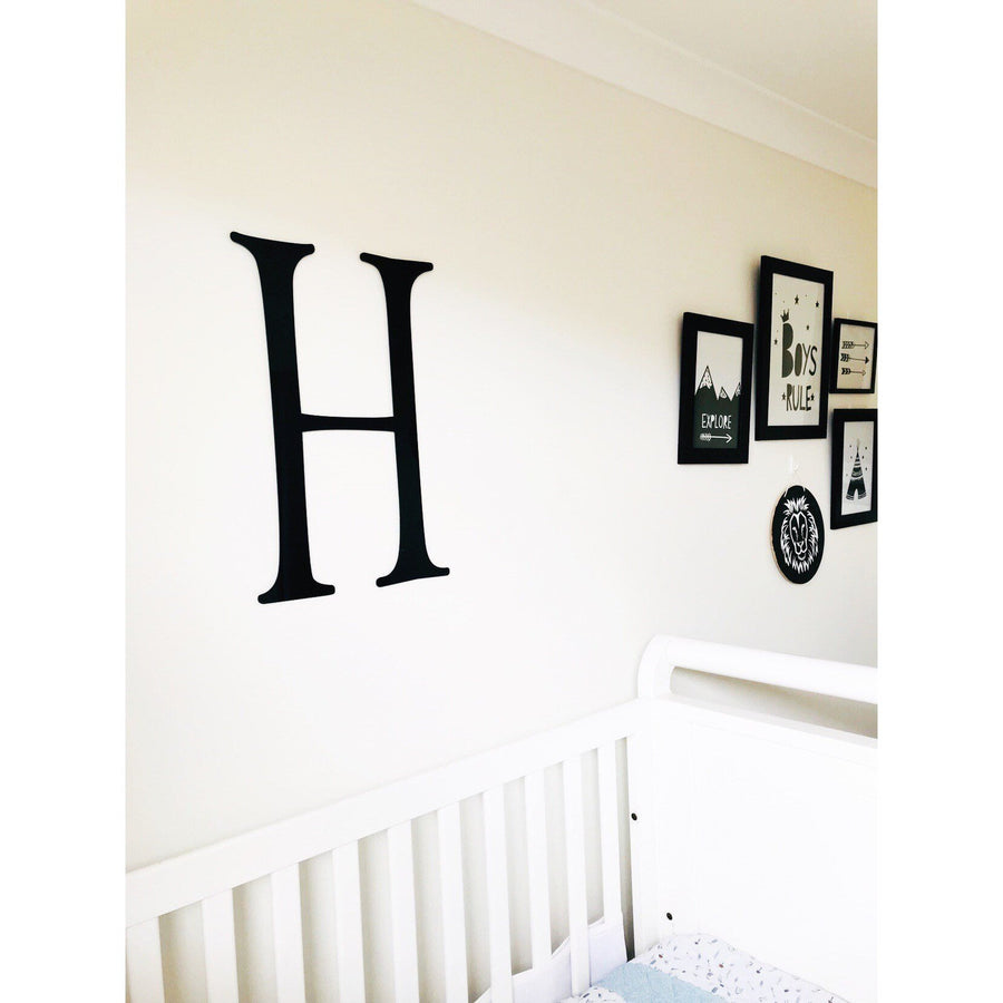 30 cm Initial Plaque - Aston Blue
