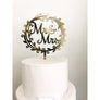 Mr and Mrs Cake Topper - Aston Blue