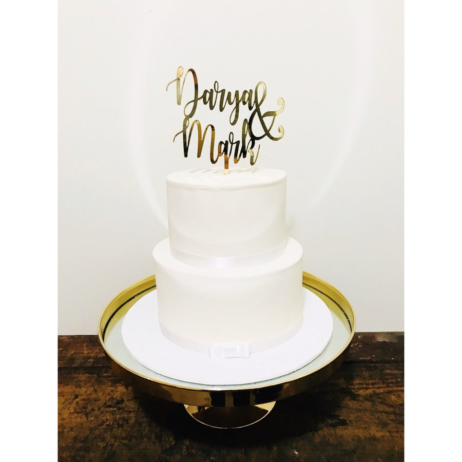 Personalised Wedding Cake Topper - Aston Blue